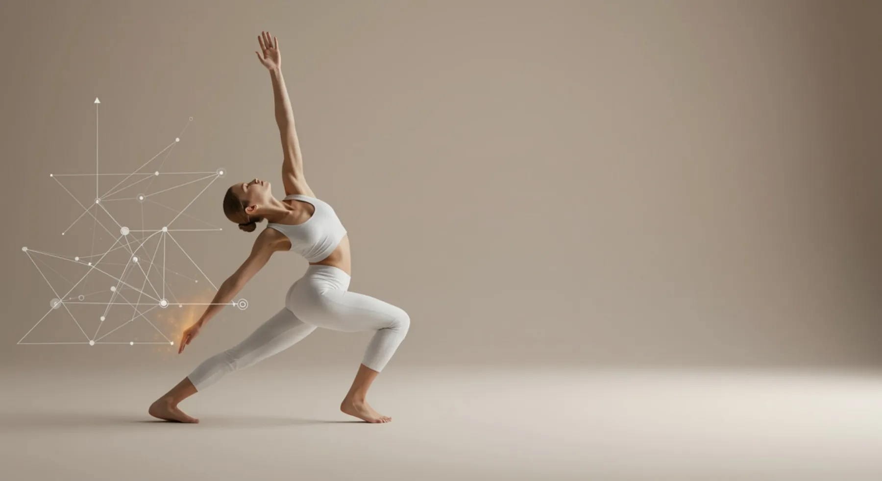 img seccion2 "Miniatura de video elegante con una practicante de yoga blanca en movimiento fluido, fondo de degradado suave y superposición geométrica que refleja armonía y estructura científica."